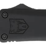 CobraTec Knives MBFS3DNS FS-3  Medium 3" OTF Drop Point Plain D2 Steel Blade, 4.50" Black Aluminum Alloy Handle