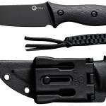 Civivi Knives C23041-1 Stormridge  3.92" Fixed Straight Back Plain Black Stonewashed Nitro-V Steel Blade, Black Textured G10 Handle