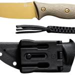 Civivi Knives C23041-2 Stormridge  3.92" Fixed Straight Back Plain Desert Tan Stonewashed Nitro-V Steel Blade, Tan Textured G10 Handle