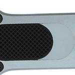 CobraTec Knives CALI952GRYTNS California 952 *CA Compliant 1.75" OTF Tanto Plain Black Stonewashed D2 Steel Blade, 3" Gray Anodized Aluminum Handle