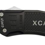Xcaliber Knife Company  45 ACP  Large 3.80" OTF Tanto Plain Black 440C SS Blade, 5.30" Steel Handle