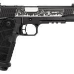 Kimber Mfg, Inc 3600305 DS Warrior Camp Guard Elite Full Size 10mm Auto 18+1 5" Matte Stainless Compensated Barrel, KimPro Black Stainless Steel Engraved Lightening Cut/Optic Ready/Serrated Slide, Bla