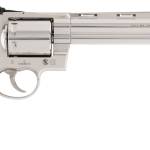 Colt Mfg KODIAKSP8RTS Kodiak 44 Mag 6 Shot 8" Stainless Ported Vent Rib Barrel, Stainless Unfluted Cylinder & Stainless Steel Frame, Black Rubber Grip, Exposed Hammer