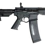 ATI ALPHA MAXX AR Pistol - Black | 5.56NATO | 7.5" barrel | 7" M-LOK Polymer Handguard | Flip-up sights | 60rd mag | Rear Blade