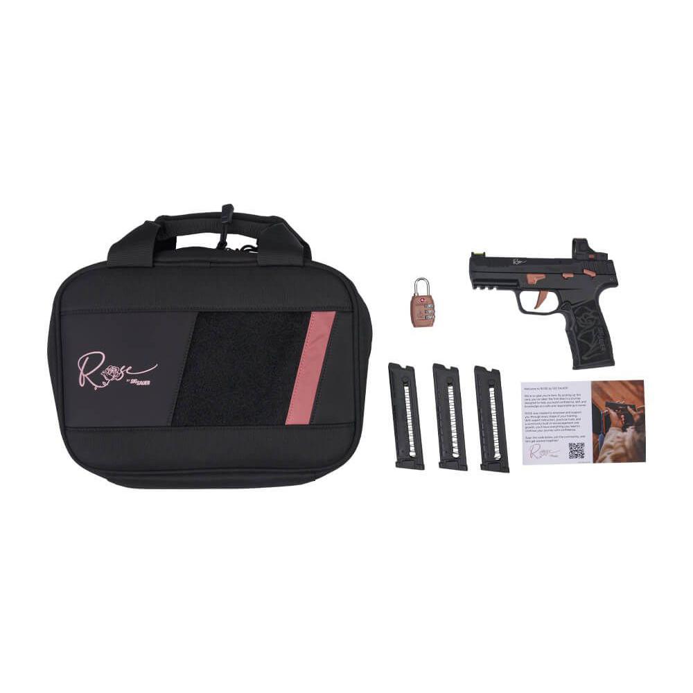 Sig Sauer P322 Rose Romeo RS Handgun .22 LR 20rd Magazines (3) 4" Barrel Black with Rose Savior Gun Bag