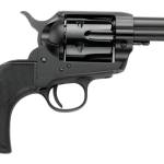 Pietta PFI38ALLOYAS312CB 38 Super 6 Shot 3.50" Matte Black Steel Frame & Barrel, Black Checkered Grip