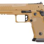 Sig Sauer 211F9GT5COY P211 GT5 Full Size 9mm Luger 21+1 5" Black Barrel, Coyote Cerakote Stainless Steel Optic Ready/Serrated Slide &  Frame w/Beavertail & Picatinny Rail, G10 Grip Panels, SIGLOC-PRO
