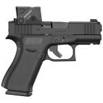 Glock PX4350B03FRMOS8A4 G43X MOS8 w/Aimpoint 9mm Luger 15+1 3.41" Black GMB Barrel, Black Steel Serrated w/Optic Slide, Black Polymer Frame w/Accessory Rail, Aimpoint COA 3.5 MOA Red Dot, Ambidextrous