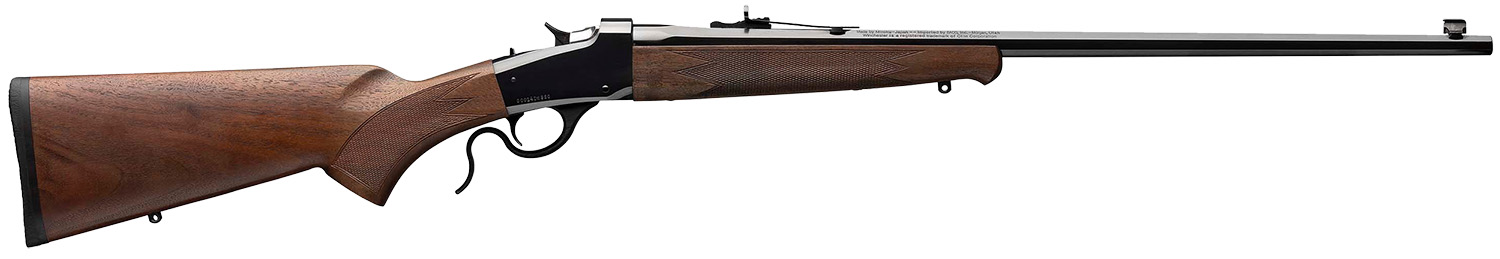 Winchester Repeating Arms 524100102 Model 1885 Low Wall Hunter Full Size 22 LR 1rd 24" Brushed Polish Blued Octagon Barrel, Brushed Polish Blued Drilled & Tapped Steel Receiver, Satin Walnut Fixed Sto