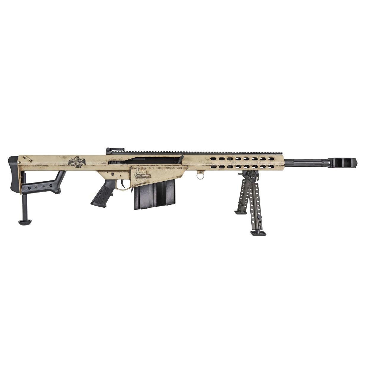 Barrett 82A1 America 250th Anniversary Rifle Package 50 BMG 10rd Magazine 20'' Fluted Barrel Tomahawk Coin and Case
