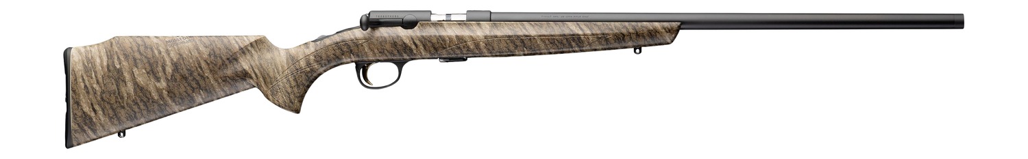Browning 025259204 T-Bolt Target/Varmint SR 22 WMR 10+1 22" Matte Blued Threaded Barrel, Blue Polished Steel Drilled & Tapped Receiver, Mossy Oak Bottomland Monte Carlo Synthetic Stock, Right Hand