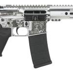 Shark Coast Tactical SCC07374DOD-P Day of the Dead  5.56 NATO 30+1 10.50" Black Nitride Threaded Barrel, Aluminum Laser Engraved Receiver w/Picatinny Rail, M-LOK Handguard, Polymer SB Tactical SBA3 Br