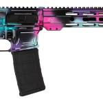 Shark Coast Tactical SCC101938DISB Anime-15 5.56 NATO 30+1 16" Black Nitride Threaded Barrel, Disco Cerakote Aluminum Receiver w/Picatinny Rail, M-LOK Handguard, Magpul Collapsible Black Polymer Stoc