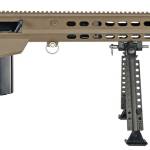 Barrett 20186 M107A1 50 BMG 10+1 20" Fluted Barrel, Flat Dark Earth Receiver w/Picatinny Rail, M-LOK Handguard, QD BiPod Forend, Black Polymer Grip