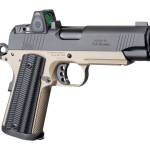 Ed Brown Special Forces Commander SOCOM w/Optic 45 ACP 7+1 4.25" Black Nitride Barrel, Black Gen4 Stainless Steel Serrated w/Optic Slide, Flat Dark Earth Gen4 Stainless Steel Frame w/Accessory Rail,