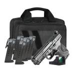 S&W M&P 9 Full Size M2.0 Optic Ready Handgun Bundle 9mm Luger 17rd Magazine(6) 4.22" Barrel No Thumb Safety Black RFX11 Green Dot Savior Bag