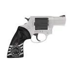 Taurus 856 Handgun .38 Spl 6rds 2" Barrel Stainless Steel Frame/Black Cylinder 1776 Custom Grips