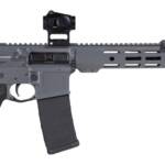 Shark Coast Tactical SCTARGCC Grey Night Bundle 5.56 NATO 10+1 16" Black Nitride Barrel, Gray Cerakote Aluminum Receiver w/Picatinny Rail, M-LOK Handguard, Black Polymer Stock & Grip, StreamLight ProT