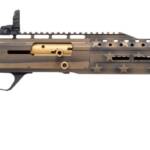 Panzer Arms PAEG240TSBBUSFC 240 12 Gauge Semi-Auto 3" 5+1 18.50" Black Ported Barrel, Black & Bronze US Flag Cerakote w/Gold Accents Aluminum Receiver w/Picatinny Rail, Black Skeleton Stock w/Pistol G