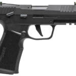 Sig Sauer 322CBAS10 P322  22 LR 10+1 4" Black Steel Threaded Barrel, Black Hard Coat Anodized Optic Ready/Serrated Slide, Black SS/Polymer Frame w/Picatinny Rail & Black Polymer Grips