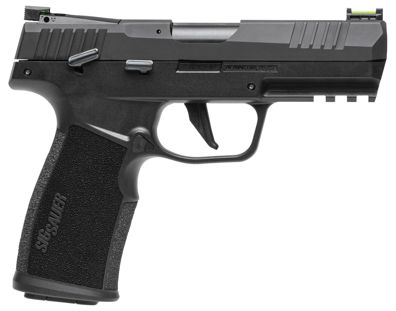 Sig Sauer 322CBAS10 P322  22 LR 10+1 4" Black Steel Threaded Barrel, Black Hard Coat Anodized Optic Ready/Serrated Slide, Black SS/Polymer Frame w/Picatinny Rail & Black Polymer Grips
