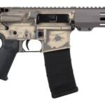 Shark Coast Tactical SCC07428MILFDE-P Military 5.56 NATO 30+1 10.50" Black Nitride Threaded Barrel, 2-Tone FDE Cerakote Aluminum Receiver w/Picatinny Rail, M-LOK Handguard, Polymer SB Tactical SBA3 Br