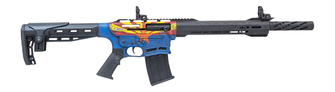Citadel CBOSS2512-AZ Boss25  12 Gauge 3" 5+1 18.75" Threaded Barrel, Arizona Flag Steel Receiver w/Picatinny Rail, Adj Comb Synthetic Butt Stock, Picatinny Rail Forend, Polymer Grip