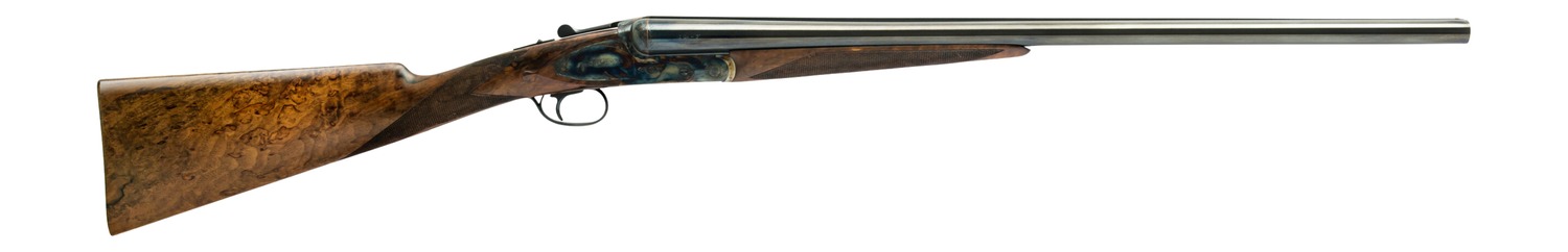 Dickinson LLC  Plantation 16 Gauge Break Open 2.75" 2rd 30" Gloss Blued Side By Side Barrel, True Bone-Charcoal Case Hardening Engraved Receiver, English Style Turkish Walnut Stock