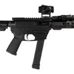 Shark Coast Tactical SCC8110CABLK-S Creepy Andrew 9mm Luger 30+1 Aluminum Receiver Picatinny Rail Receiver Black Polymer SB Tactical SBA3 Brace