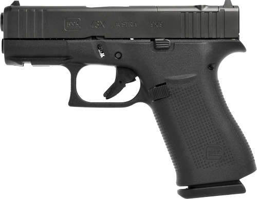 GLOCK 43X MOS 9MM LUGER FS 10 - SHOT BLACK FRONT RAILS
