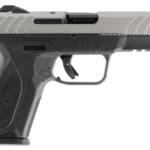 Ruger 3822 Security-9  Sports South Exclusive 9mm Luger 15+1 4" Blued Alloy Steel Barrel, Silver Cerakote Serrated Steel Slide, Black Polymer Frame w/Picatinny Rail, Black Polymer Grip, Right Hand