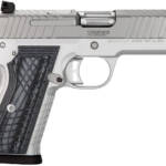 Kimber Mfg.,inc 3100012 KDS9C  9mm 15+1 4.09" KimPro Silver  Front and Rear Serrations Stainless Steel Slide Gray and Black G10 Crosshatch Grip