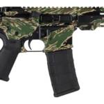 Shark Coast Tactical SCC07305TGR-P Tiger Stripe 5.56 NATO 30+1 Black Nitride Threaded Barrel, Aluminum Receiver w/Picatinny Rail, M-LOK Handguard, Polymer SB Tactical SBA3 Brace, Magpul MOE Grip, Righ