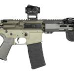 Shark Coast Tactical SCCSNKYSD556002 Sneeky Pete Deluxe 5.56 NATO 30+1 7.50" Threaded Barrel Aluminum Receiver w/Picatinny Rail, M-LOK Handguard, Polymer SB Tactical SBA3 Brace, Vortex Crossfire Red D