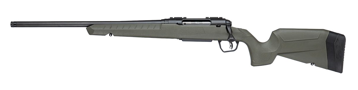 Savage Arms 33138 Axis 2 243 Win 4+1 20" Matte Black Carbon Steel Threaded Barrel, Drilled & Tapped Receiver, OD Green Fixed w/Pistol Grip Synthetic Stock, Left Hand