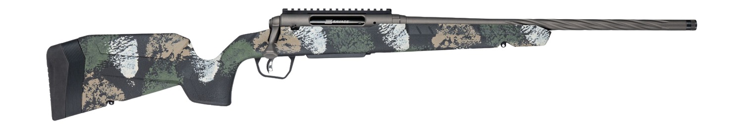 Savage Arms 33280 Axis 2 Pro 270 Win 4+1 20" Gun Metal Bronze Cerakote Spiral Fluted Threaded Barrel & Receiver w/Picatinny Rail, Forest SP Camo Fixed w/Pistol Grip Synthetic Stock, Right Hand