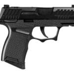 Shark Coast Tactical SCC05844CALI1 P365 Compact Frame 9mm Luger 10+1 3.10" Black Barrel, Black Cerakote Stainless Steel Serrated Slide, Black Stainless Steel Frame w/Picatinny Rail