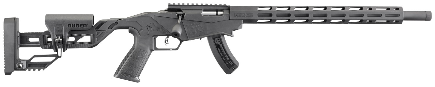 Ruger 8400 Precision Rimfire  Full Size 22 LR 15+1 18" Black Threaded Barrel, Black Hard Coat Anodized Aluminum Receiver w/Picatinny Rail, 15" M-LOK Handguards, Black Synthetic Adj Quick-Fit Precision