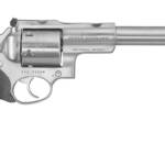 Ruger 5505 Super Redhawk Large Frame 454 Casull 6rd 7.50" Satin Stainless w/Integral Mount Barrel, Satin Stainless Cylinder & Frame, Black Hogue Finger Groove Tamer Monogrip, Transfer Bar Safety
