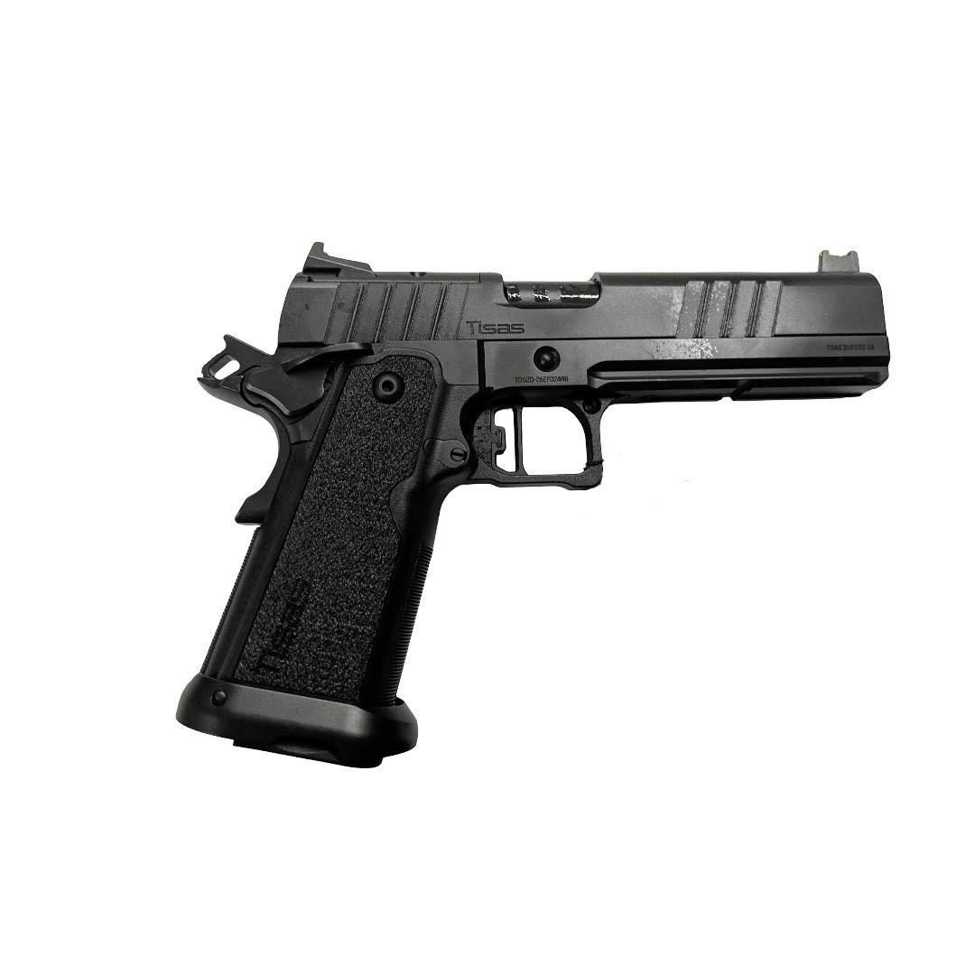Tisas 1911 Duty DS Handgun 9mm Luger 18rd Magazines(2) 5" Barrel QPQ Rail Optics Ready AOS